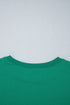 Polka Dot Patchwork Sleeve Crew Neck Loose Pullover Sweatshirt