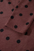 Polka Dot Pattern Button Front Long Sleeve Shirt