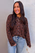 Polka Dot Pattern Button Front Long Sleeve Shirt