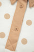 Polka Dot Polo Collar Drop Shoulder Pullover Short Set