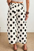 Polka Dot Print Ankle Length Cotton Barrel Denim Jeans