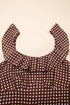 Polka Dot Print Backless Ruffled Tiered Maxi Dress