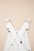 Polka Dot Print Bib Pocket Denim Barrel Overalls Jumpsuit