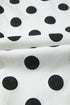 Polka Dot Print Bow Detail Pocketed Denim Jeans