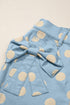 Polka Dot Print Bow Detail Pocketed Denim Jeans