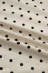 Polka Dot Print Button Detail Short Sleeve Babydoll Blouse