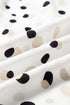 Polka Dot Print Button Front Long Sleeve Blouse
