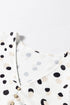 Polka Dot Print Button Front Long Sleeve Blouse