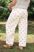 Polka Dot Print Cotton Blend Denim Barrel Jeans