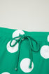Polka Dot Print Cropped Tee Bodycon Skort Two Piece Set