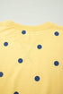 Polka Dot Print Crossed Seam Detail Oversized Tee