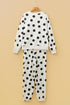 Polka Dot Print Drop Shoulder Drawstring Jogger Pant Set