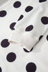 Polka Dot Print Drop Shoulder Pullover Drawstring Short Set