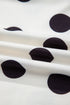 Polka Dot Print Drop Shoulder Pullover Drawstring Short Set