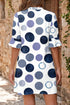 Polka Dot Print Flounced Half Sleeve A Line Mini Dress
