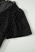 Polka Dot Print Lace Trim Wrap Mini Dress