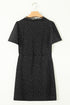 Polka Dot Print Lace Trim Wrap Mini Dress