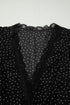 Polka Dot Print Lace Trim Wrap Mini Dress