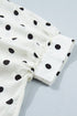 Polka Dot Print Loose Fit Dolman Sleeve Shirt