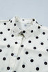 Polka Dot Print Loose Fit Dolman Sleeve Shirt
