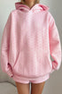 Polka Dot Print Oversized Hoodie Two Piece Short Set