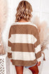 Polka Dot Print Patchwork Long Sleeve Top