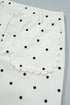 Polka Dot Print Scalloped Patch Pocket Cotton Shift Pants
