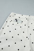 Polka Dot Print Scalloped Patch Pocket Cotton Shift Pants