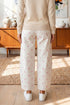 Polka Dot Print Seam Detail Wide Leg Barrel Jeans
