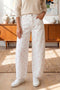 Polka Dot Print Seam Detail Wide Leg Barrel Jeans