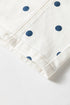 Polka Dot Print Seam Detail Wide Leg Barrel Jeans