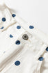 Polka Dot Print Seam Detail Wide Leg Barrel Jeans