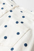 Polka Dot Print Seam Detail Wide Leg Barrel Jeans