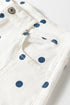 Polka Dot Print Seam Detail Wide Leg Barrel Jeans