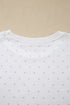 Polka Dot Print Side Stripe Detail Casual Sweatshirt 2Pcs Short Set