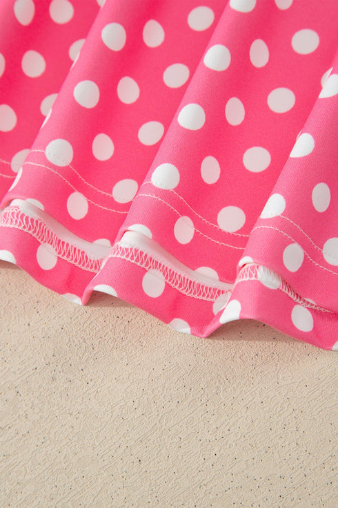 Polka Dot Print Slim Tank And Loose Pant Set