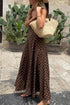 Polka Dot Print Square Neck Sleeveless A-Line Maxi Dress