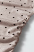 Polka Dot Print Stretch Knit Boat Neck Top