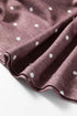 Polka Dot Print Stretch Knit Boat Neck Top