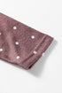 Polka Dot Print Stretch Knit Boat Neck Top