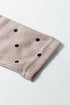 Polka Dot Print Stretch Knit Boat Neck Top