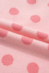 Polka Dot Puff Sleeve Knit Short Sleeve Sweater