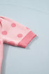Polka Dot Puff Sleeve Knit Short Sleeve Sweater