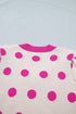 Polka Dot Puff Sleeve Knit Short Sleeve Sweater
