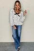 Polka Dot Puff Sleeve Square Neck Peplum Blouse