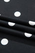 Polka Dot Raw Hem Pullover And Skort Dress Set