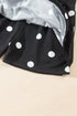 Polka Dot Raw Hem Pullover And Skort Dress Set