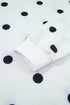 Polka Dot Raw Hem Pullover Skort Dress Set
