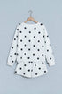 Polka Dot Raw Hem Pullover Skort Dress Set