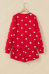 Polka Dot Raw Hem Pullover Skort Dress Set